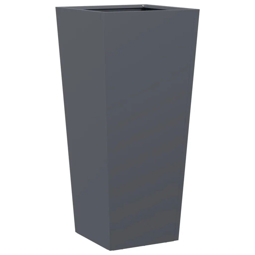 vidaXL Fioriere da Giardino 2 pz Antracite 35x35x75 cm in Acciaio