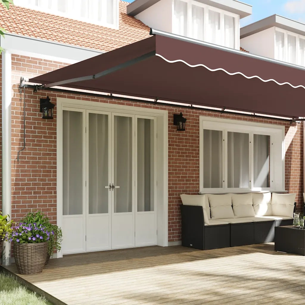 Tenda da Sole Retrattile Automatica Marrone 600x300 cm 3310223
