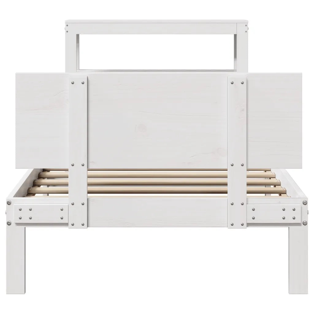 Giroletto con Testiera senza Materasso Bianco 90x200 cm 3306081