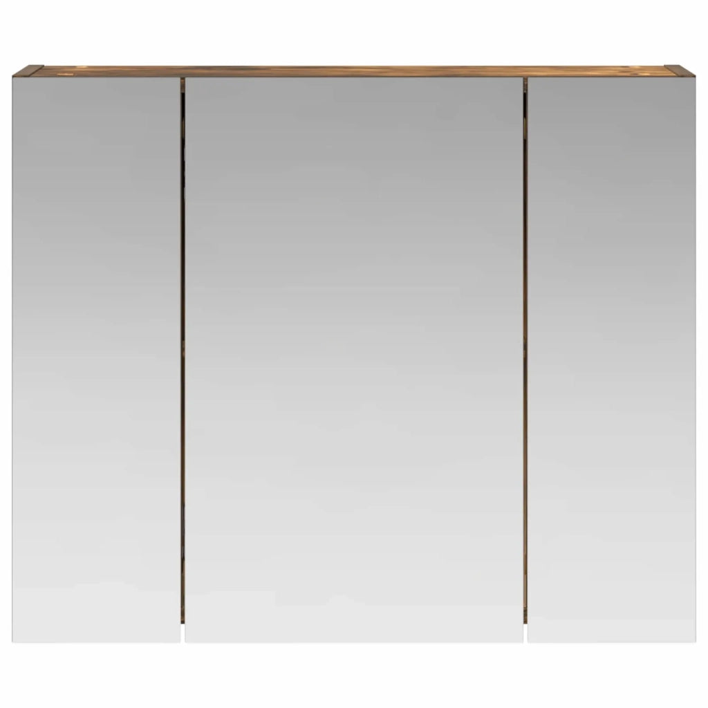 Mobiletto per specchio da bagno Rovere fumé 60 x 14,5 x 50 cm 889075