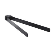 PORTA SALVIETTE DA PARETE A SNODO IN OTTONE NERO OPACO MODELLO PIRENEI - DIM. CM (LXPXH): 35,9×4,6×3,3  - NERO OPACO  - GDY