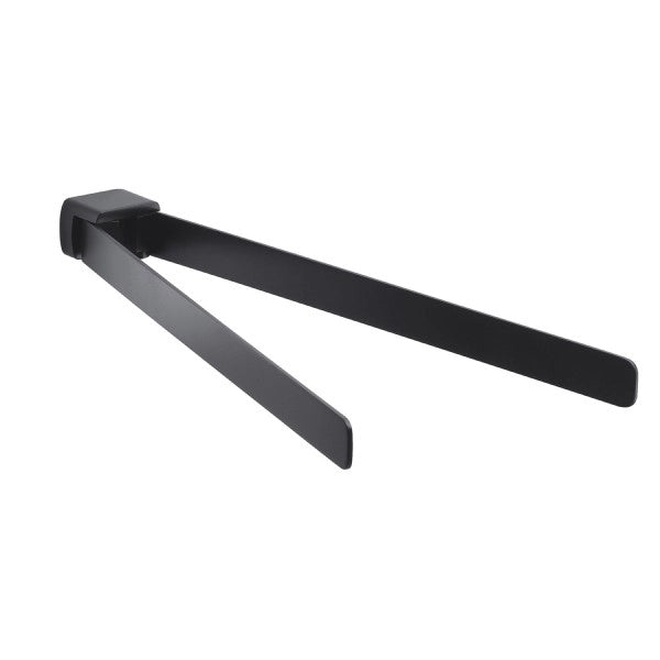 PORTA SALVIETTE DA PARETE A SNODO IN OTTONE NERO OPACO MODELLO PIRENEI - DIM. CM (LXPXH): 35,9×4,6×3,3  - NERO OPACO  - GDY