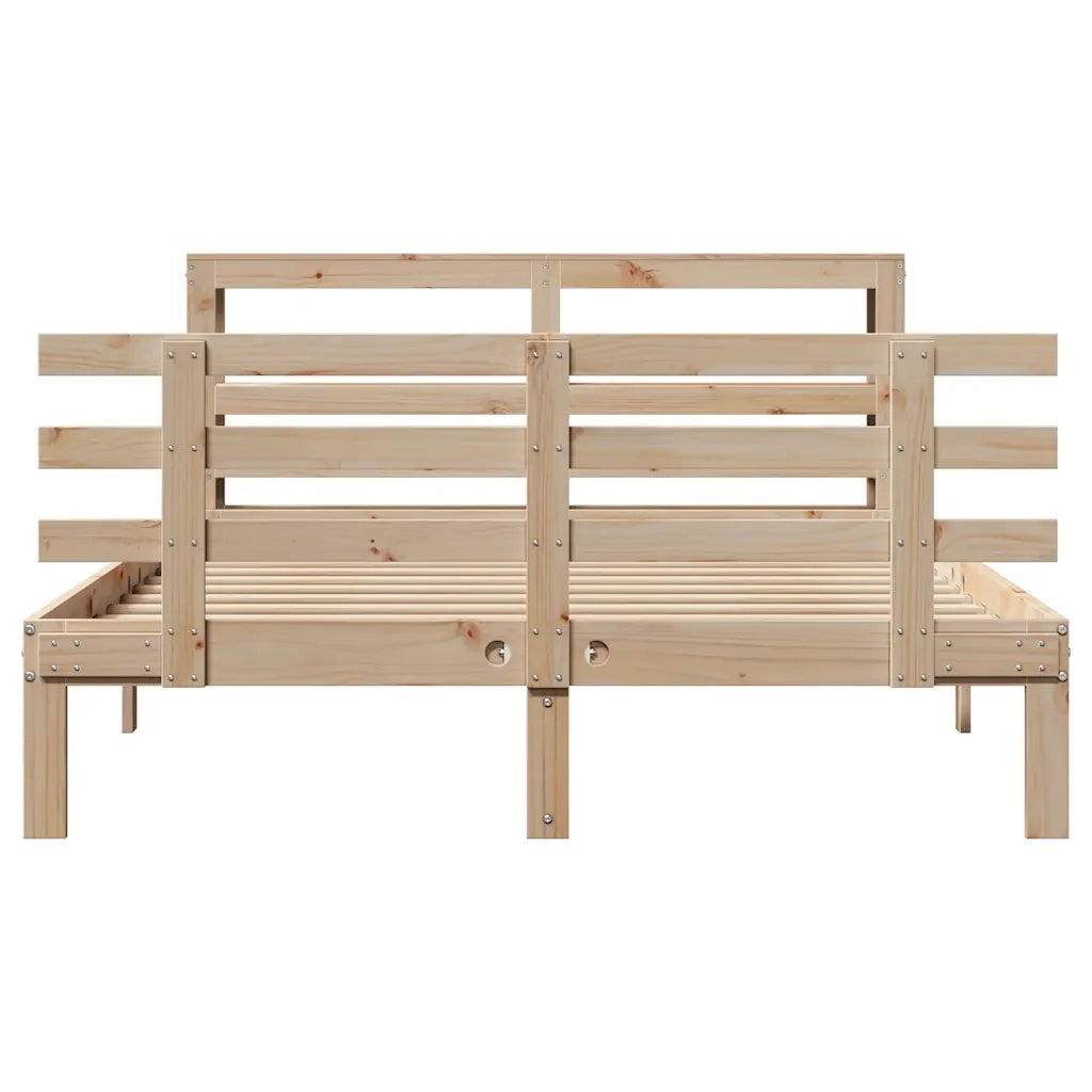 Giroletto con Testiera 120x190 cm in Legno Massello di Pino 3306100