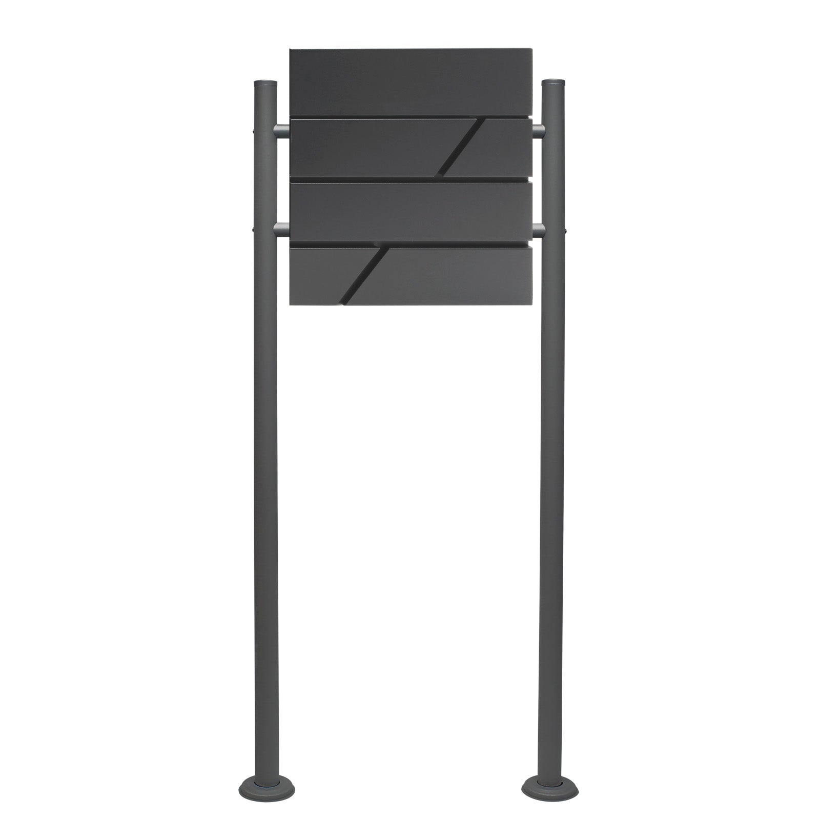 Set Cassetta postale V14 e Telaio di supporto per montaggio a terra, antracite