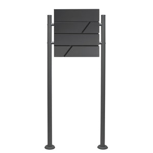 Set Cassetta postale V14 e Telaio di supporto per montaggio a terra, antracite