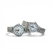 Trade Shop - Orologio Da Polso 40 Mm Acciaio Silver Impermeabile Quadrante Grande -