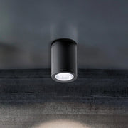 Sole Lampada da soffitto LED tonda in alluminio pressofuso grigio scuro 6W IP54, perfetta per illuminazione architettonica di interni ed esterni