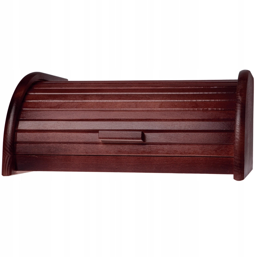 Contenitore per il pane in legno KADAX, grande, marrone scuro, per panini.