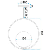 Lampada Da Soffitto Pensile Di Vetro Palla Oro Bianco Oro G110-1w Black White