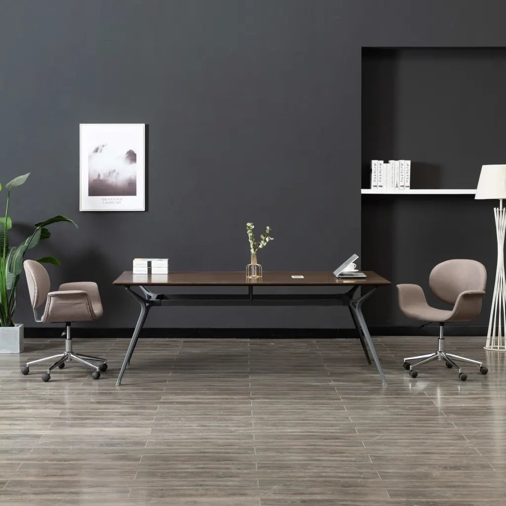 Sedia da Pranzo Girevole Grigio Talpa in Tessuto 287396