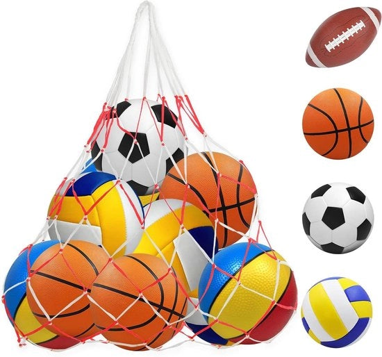 Balnet per 10 palloni - Balnet portatile per calcio, pallavolo e pallamano con corda di traino
