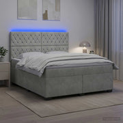 Letto box spring con materasso Grigio Chiaro 180 x 200 cm 3455150