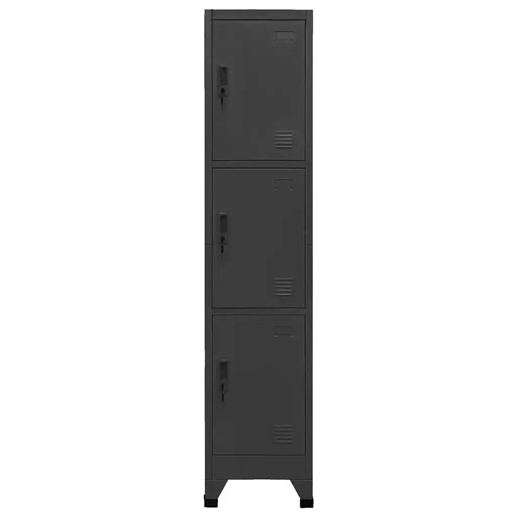 Armoire à casiers Anthracite 38x45x180 cm Acier