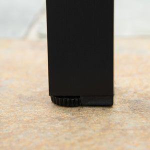 Tavolo da Giardino 80x80x74 cm in Alluminio e Plastica Nero e Color Legno