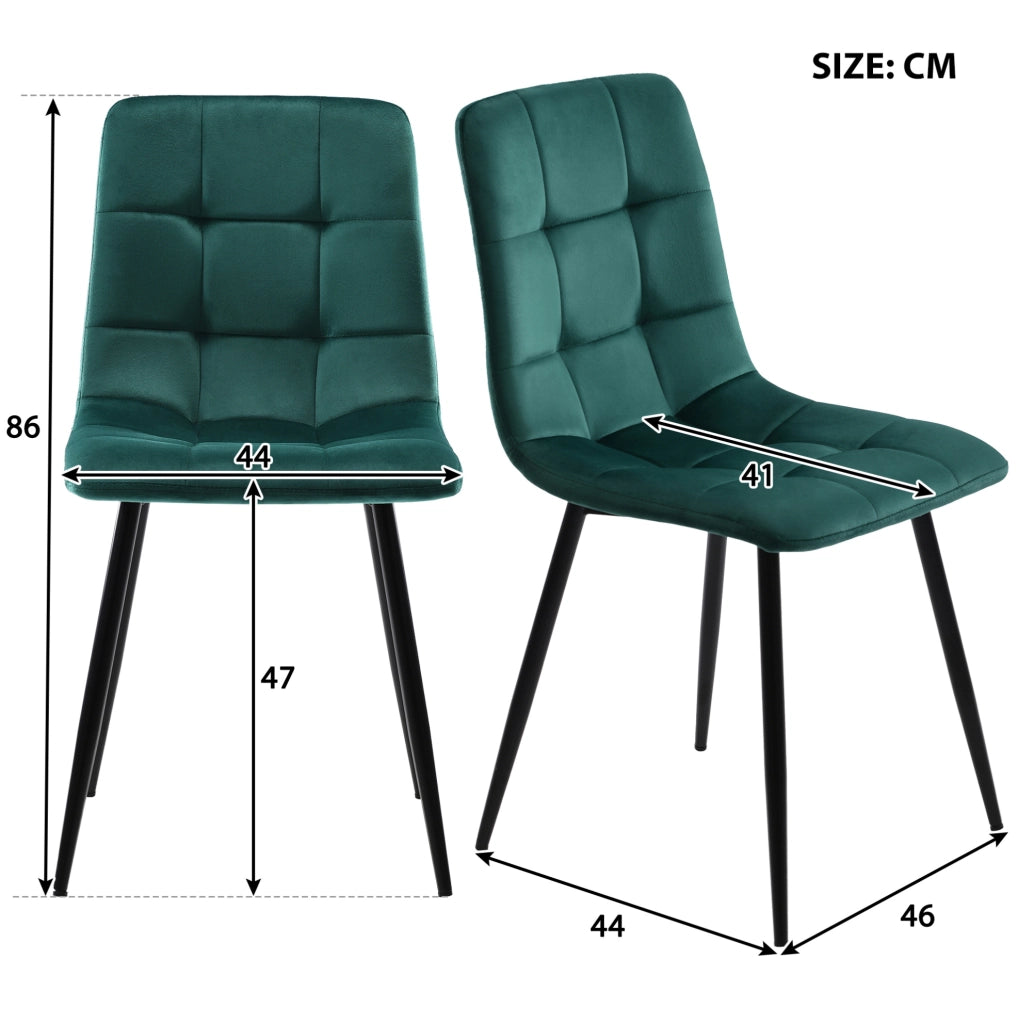 Set tavolo da pranzo 117x68 cm; moderno; MDF; verde