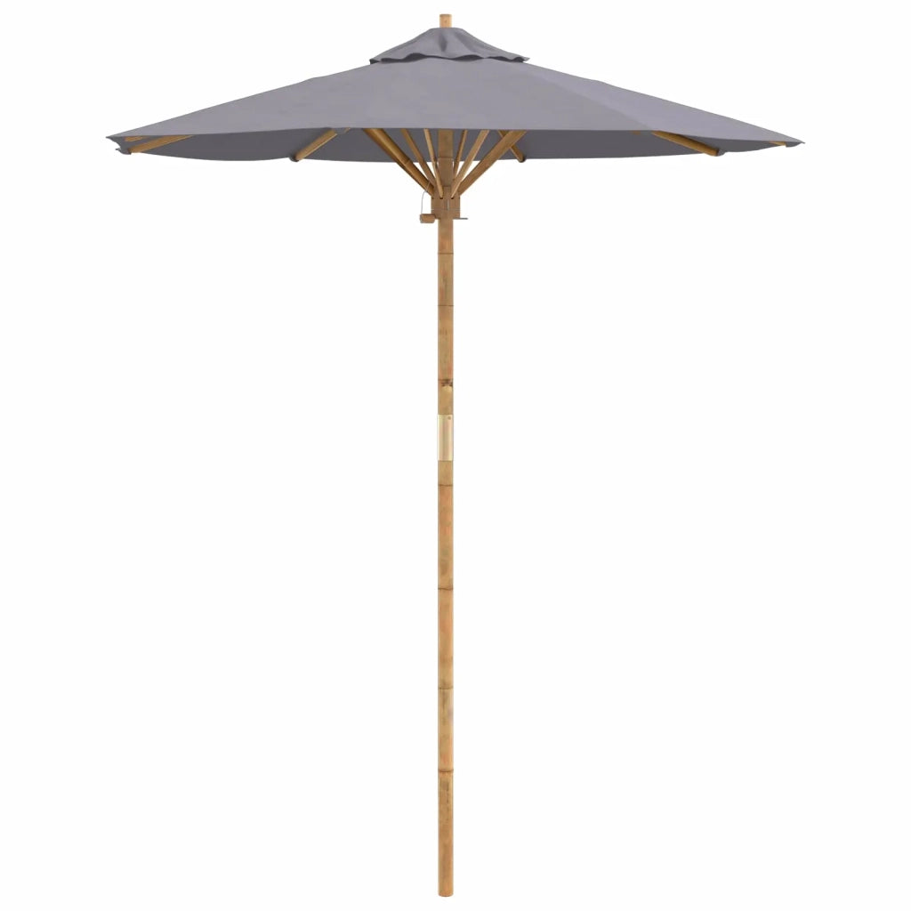 Ombrello da giardino-Ombrellone da spiaggia Grigio scuro ? 180 x 230 cm Bamb¨´