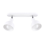 Faretto soffitto minimal doppio bianco 2xE27 Pure Lume