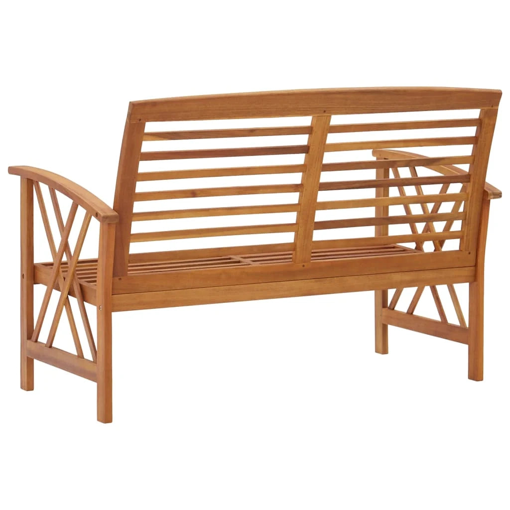 Panca da giardino mobili da esterno terrazza 119 x 67 x 83 cm legno massello di acacia 02_0011189