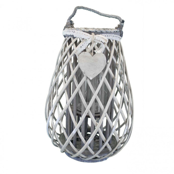 Lanterna Mireille   in Vimini Grigio
