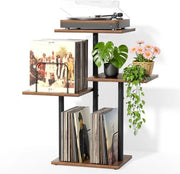 Sostegno per Dischi con Supporto a Vinylo - Contenitore per LP - Organizzatore di Album - Mobilia Compatta per Spazi Ristretti - Cassetto per Dischi in Vinile