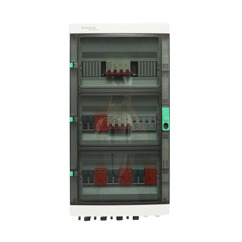 Quadro fusibili equipaggiato DC/AC per sistemi fotovoltaici 10–20 kW con inverter ON/OFF Grid prosumer