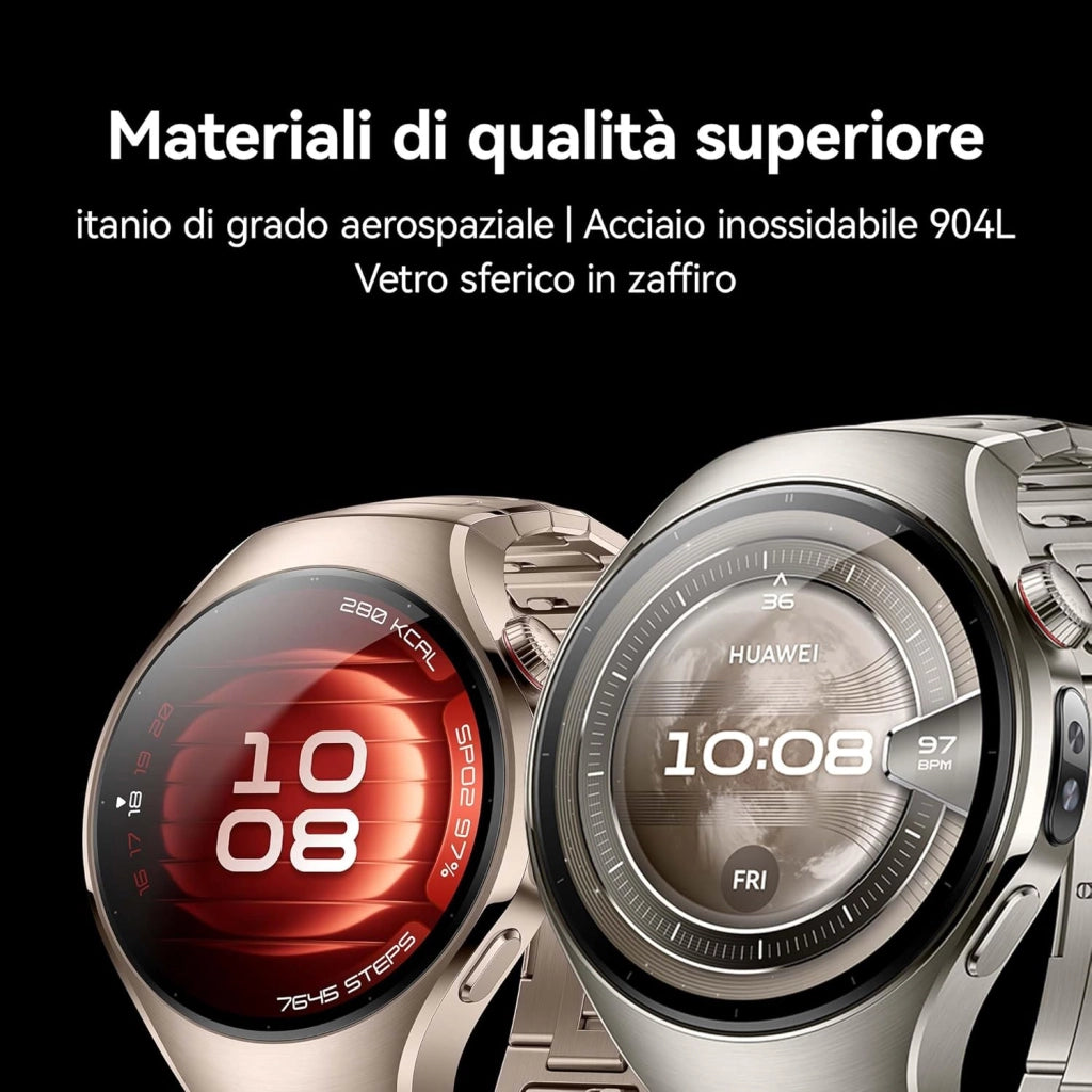HUAWEI WATCH 5, 46mm Smartwatches, Tecnologia Multi-sensing X-TAP, SpO2 dal Polpastrello, Health Glance, eSIM, con App ECG, HRV, 30 mesi di Garanzia, Android e iOS, Nero