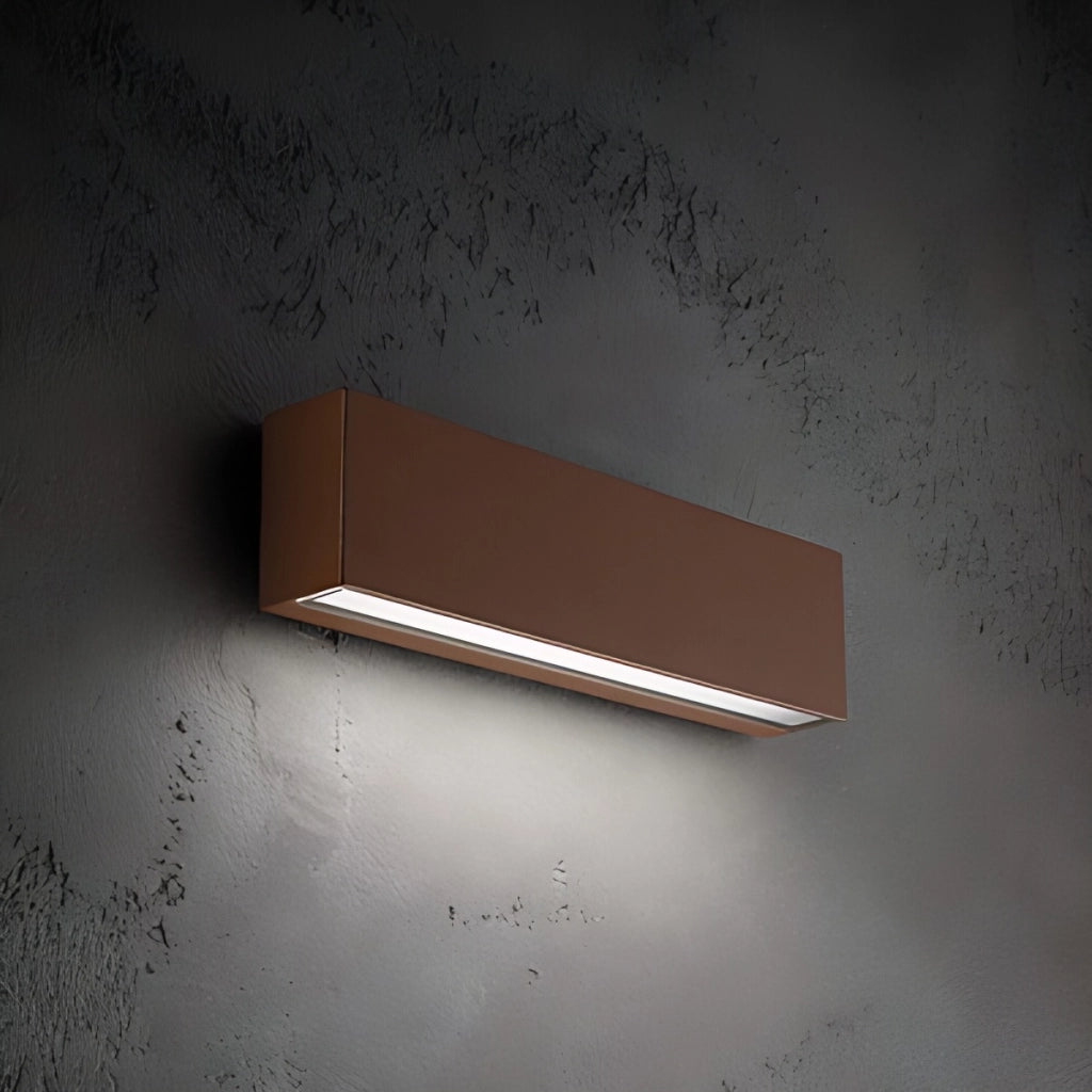Slat Lampada da parete a LED per esterni ed interni, design moderno rettangolare in alluminio pressofuso, colore grigio scuro, 4W 3000K, IP65