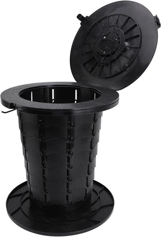 Toilet Portatile Opvouabile - Bagni Esterni Portatili con Sacchi per Campeggio e Pesca - Nero