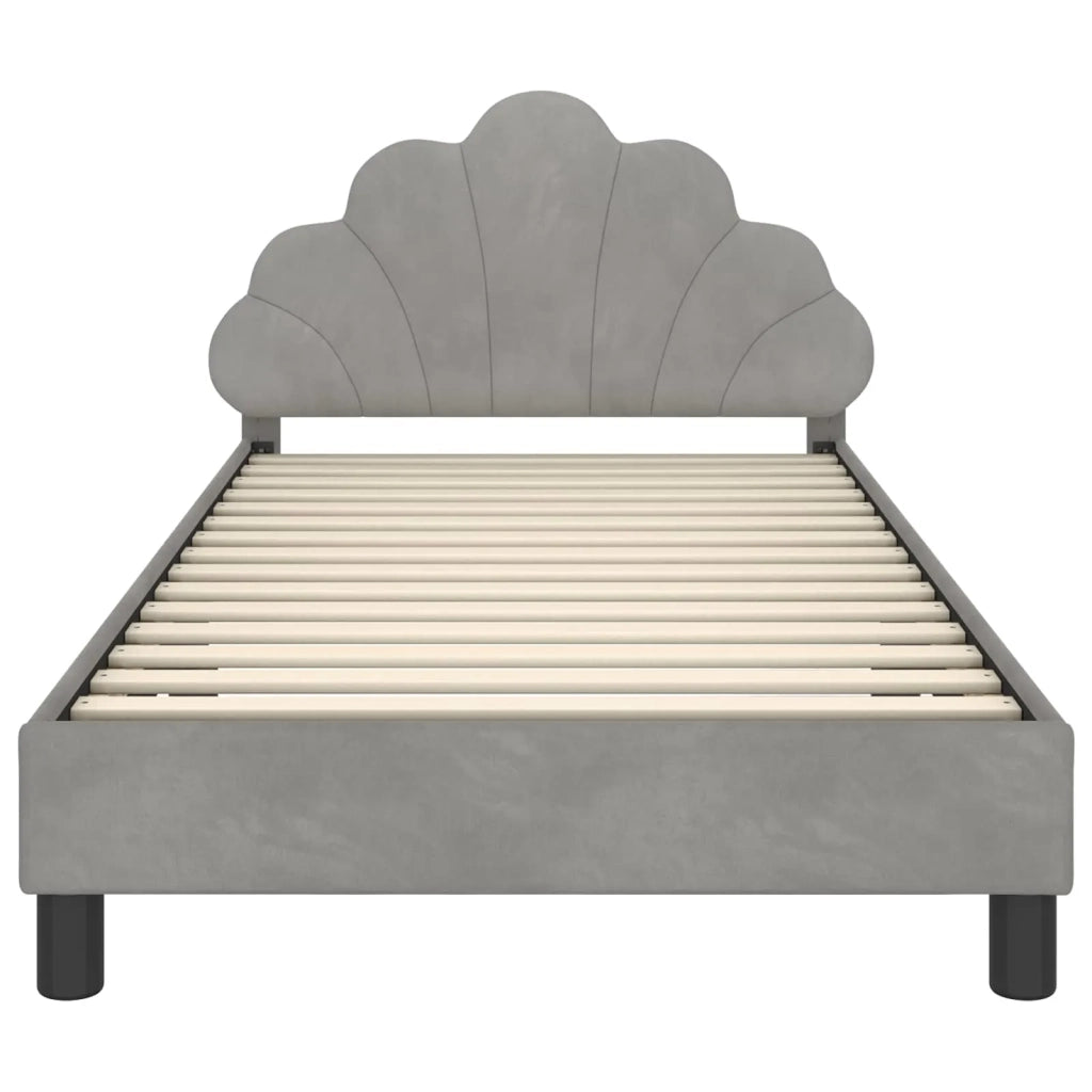 Struttura letto Bambini | Letto Infantile | Lettino con testata Grigio Chiaro 80 x 200 cm