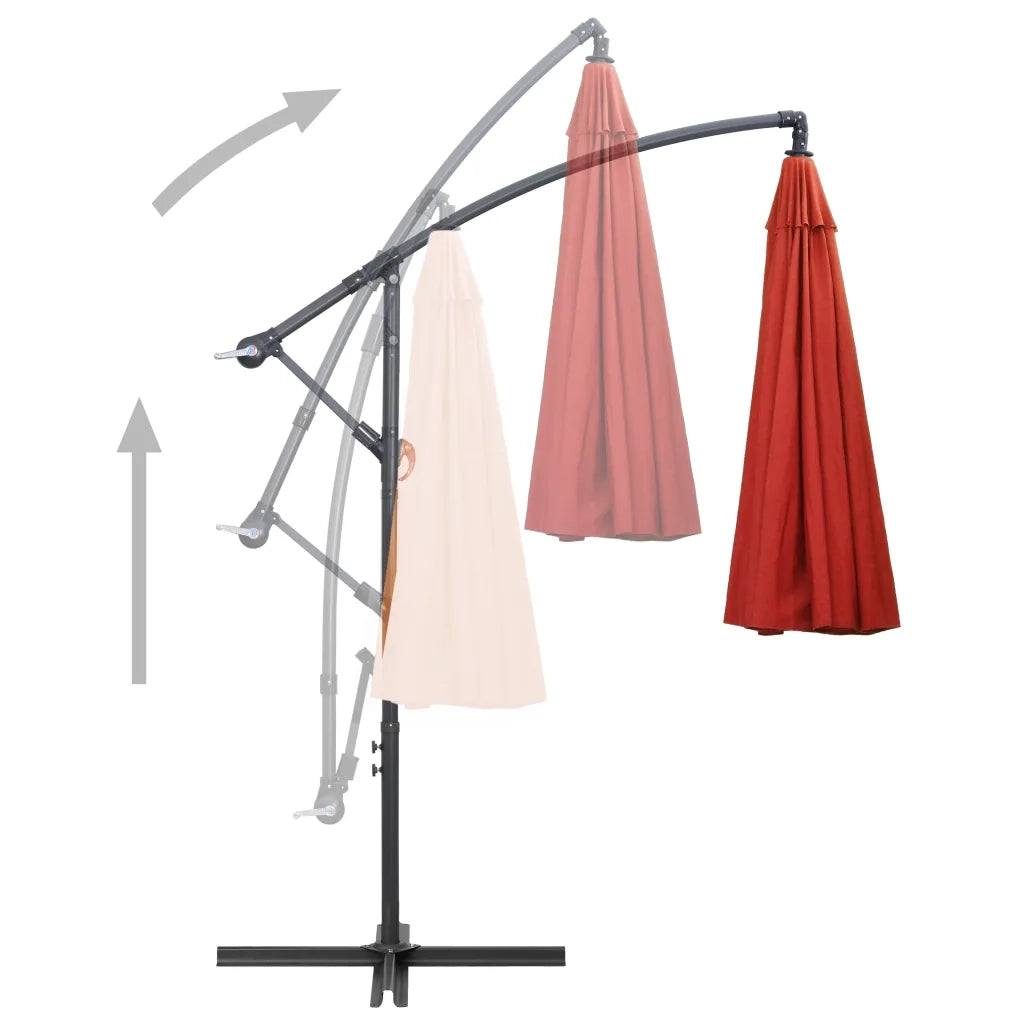 Ombrellone a Sbalzo Terracotta 3 m Palo in Alluminio cod mxl 19659