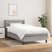 Giroletto a Molle con Materasso Grigio Chiaro 90x190 cm Tessuto 3129913
