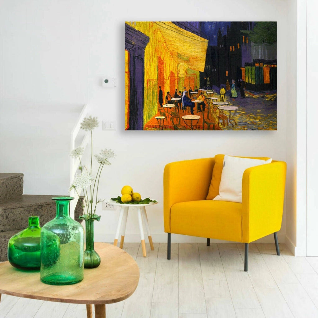 Quadro Canvas su telaio in legno Night Cafee - Van Gogh Misura: 140x100 cm