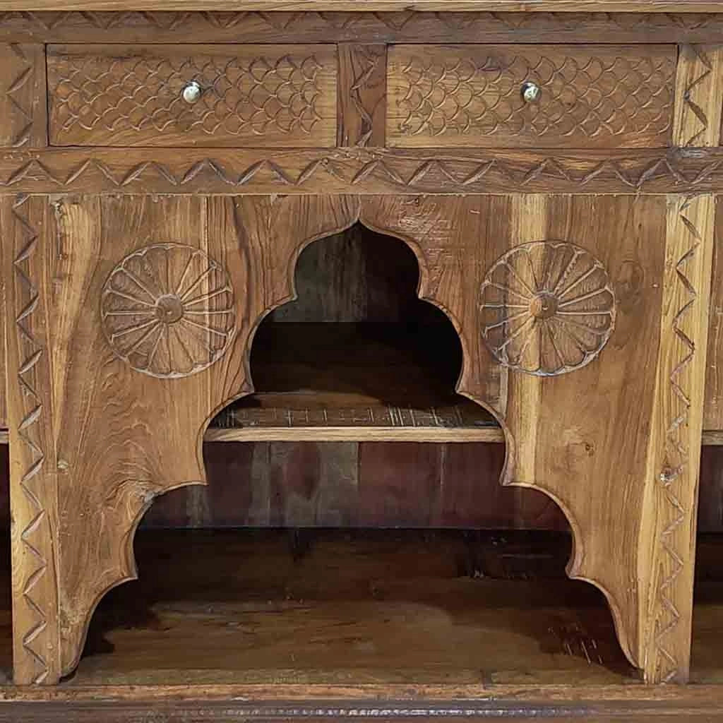 Credenza in legno fatta a mano 170x38x93h cm