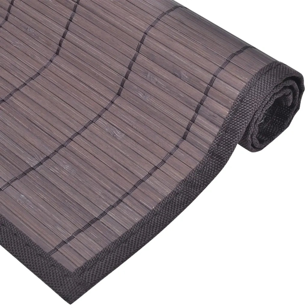 Tovagliette in Bambù 6 pz 30 x 45 cm Marrone Scuro 242110