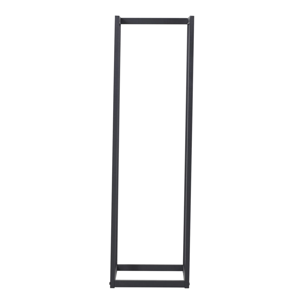 Portalegna 'Tanum' (LxPxA) 35 x 35 x 120 cm Deposito per Legna da Ardere Supporto in Acciaio per Tronchi da Legnaia - Nero [en.casa]