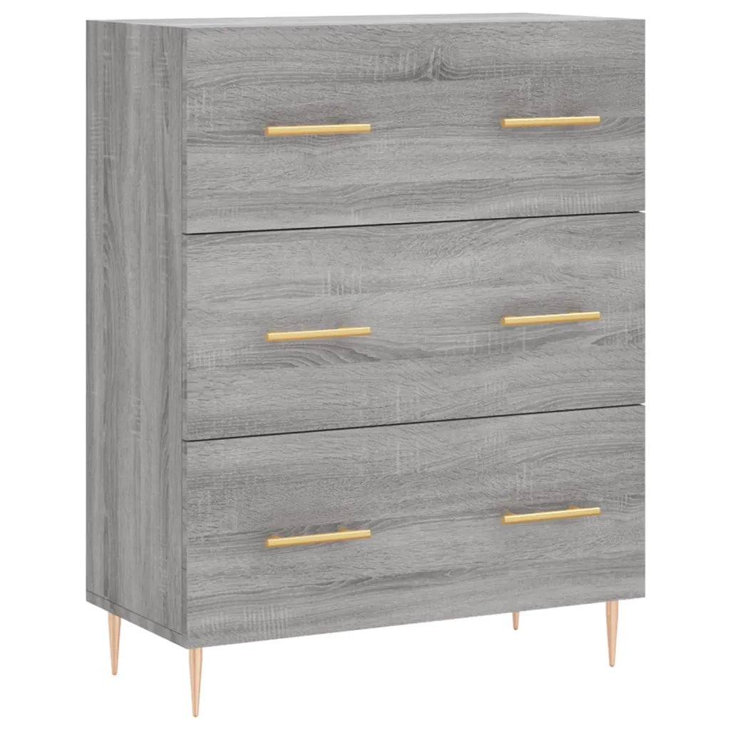 Credenza Grigio Sonoma 69,5x34x180 cm in Legno Multistrato 3198399