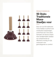 Set di bastoncini di moxa tradizionali 50 pezzi - Manufatti a mano - Portatile - Progettazione duratura - Per moxibustion - Bastoncini di moxa