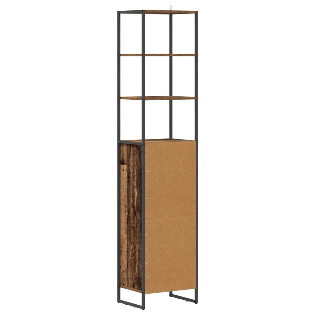 Mobile da Bagno con cassetto Legno vecchio 40 x 30 x 180 cm