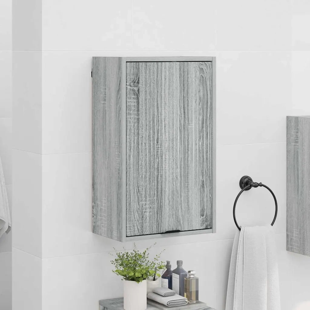 Mobile da Bagno con porta Grigio Sonoma 39 x 23,5 x 65 cm