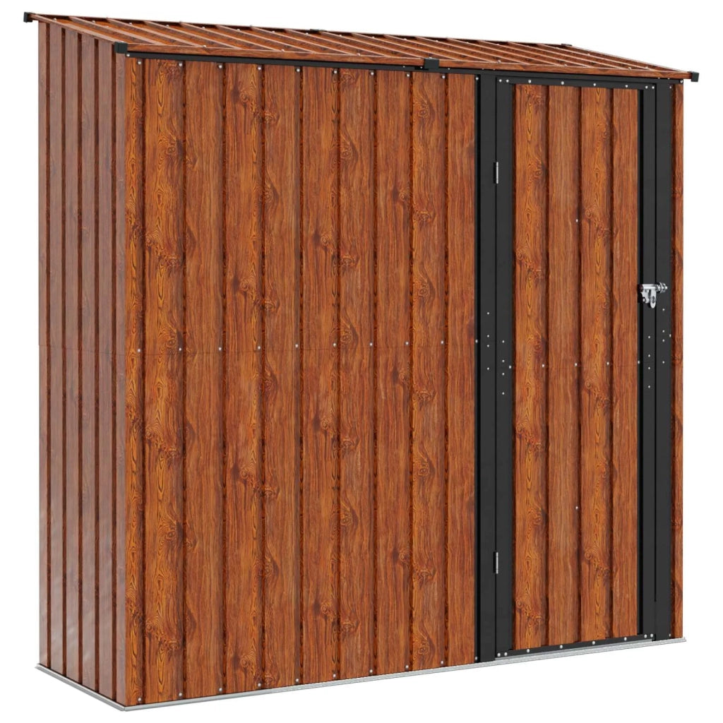 Casette da giardino Marrone 203,5 x 73 x 200 cm Metallo