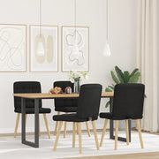 Sedie da Pranzo 4 pz | Sedie da cucina Nere in Tessuto