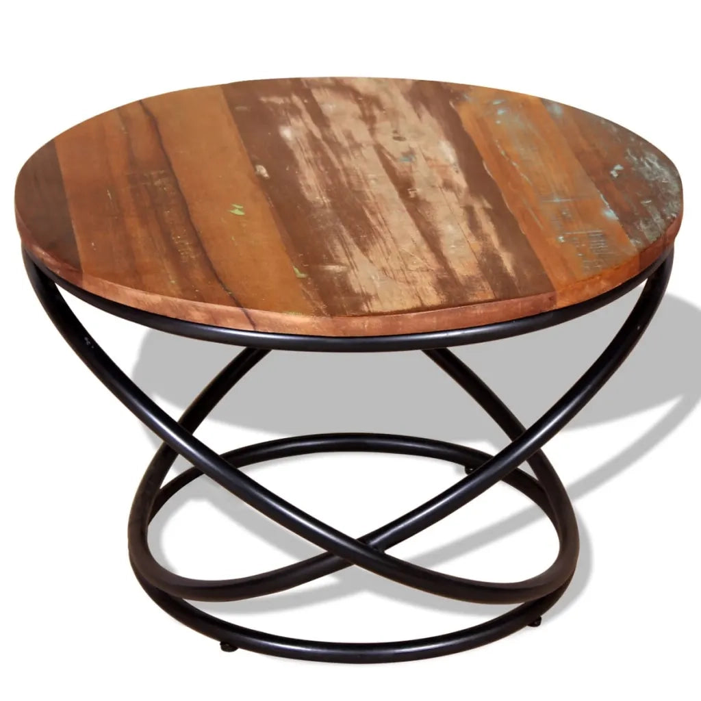 Tavolino da Salotto in Legno Massello di Recupero 60x60x40 cm 244015