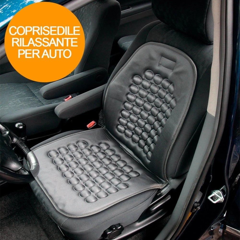 Trade Shop - Coprisedile Copri Sedile Tessuto Magnetico Schienale Rilassante Auto Massaggio -