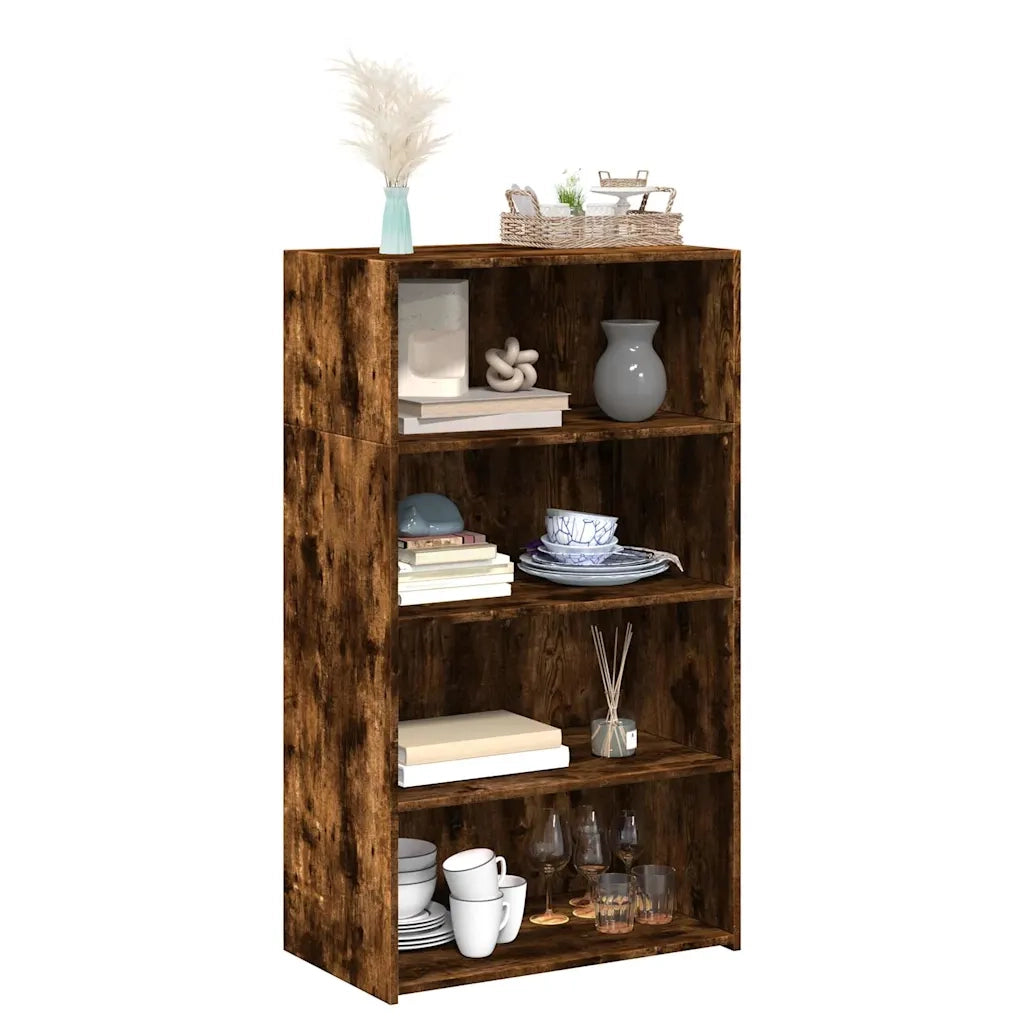 Credenza Rovere Fumo 70x41x124 cm in Legno Multistrato 846408