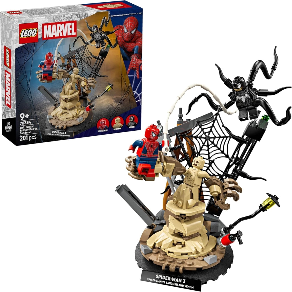 LEGO | Marvel Battaglia Epica: Spider-Man vs. Sandman - Giocattolo dei Supereroi con 3 Minifigure Inclusi Spider-Man & V
