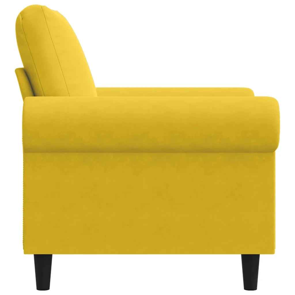 Poltrona-Divano Sedia Giallo 60 cm Velluto 343819