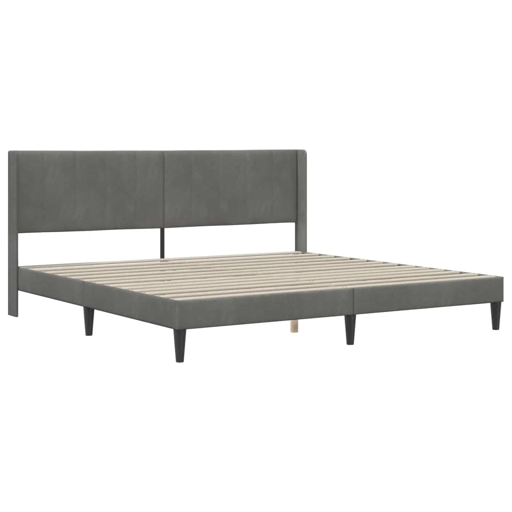 Struttura letto con materasso Grigio Scuro 180 x 200 cm Velluto 3414880