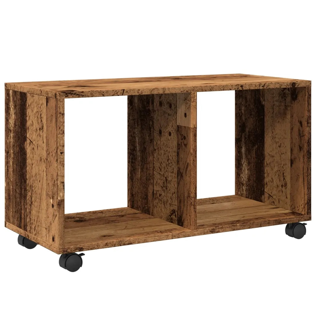 Mobiletto con Ruote Legno Antico 72x33x42,5 cm in Truciolato CFW5550022
