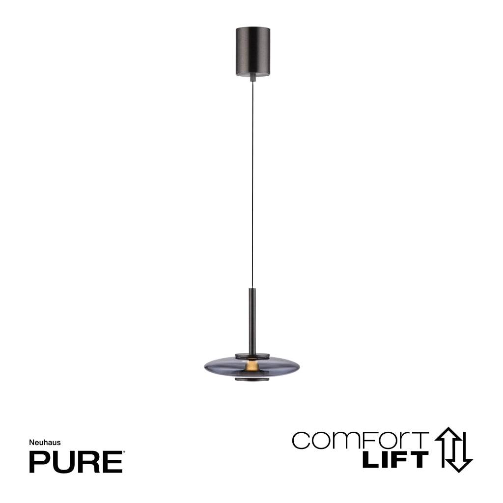 Lampada a sospensione grigia fumé Ø22 LED 10,1W Neuhaus