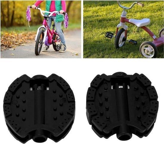 Bicicletta per bambini con 2 pezzi - Pedali - Tre ruote in plastica - Accessori pedali per bambini - Adatto allo sport per bambini - Rosa